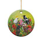 Australian Native Birds Ceramic Ornament Art Dot Painting Pattern