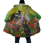 Australian Native Birds Cloak Art Dot Painting Pattern