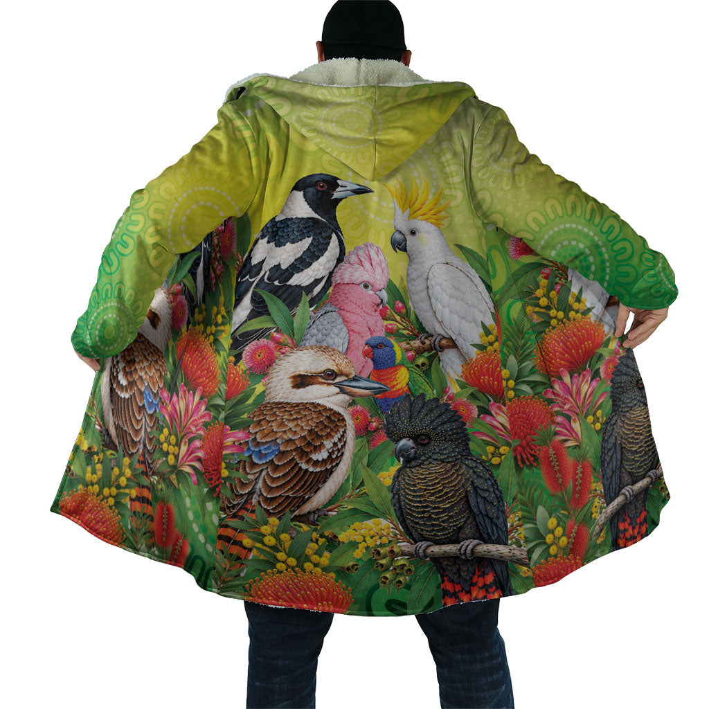 Australian Native Birds Cloak Art Dot Painting Pattern