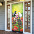 Australian Native Birds Door Cover Art Dot Painting Pattern