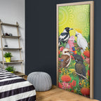 Australian Native Birds Door Cover Art Dot Painting Pattern