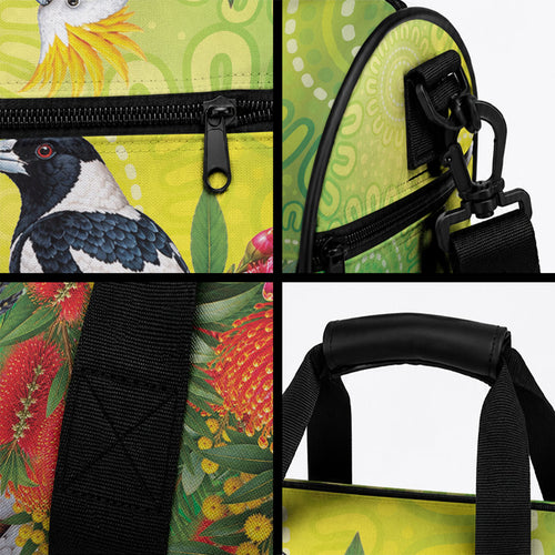 Australian Native Birds Duffle Bag Art Dot Painting Pattern