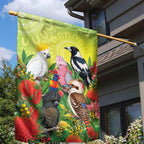Australian Native Birds Garden Flag Art Dot Painting Pattern