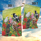 Australian Native Birds Garden Flag Art Dot Painting Pattern