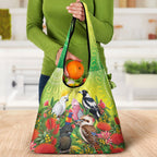 Australian Native Birds Grocery Bag Art Dot Painting Pattern