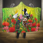 Australian Native Birds Hooded Blanket Art Dot Painting Pattern