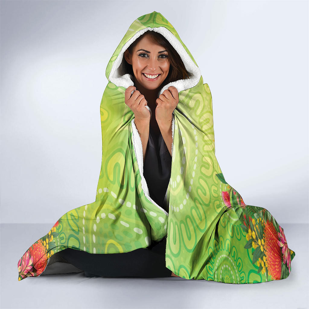 Australian Native Birds Hooded Blanket Art Dot Painting Pattern