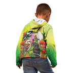 Australian Native Birds Kid Hoodie Art Dot Painting Pattern