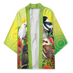 Australian Native Birds Kimono Art Dot Painting Pattern