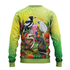 Australian Native Birds Ugly Christmas Sweater Art Dot Painting Pattern