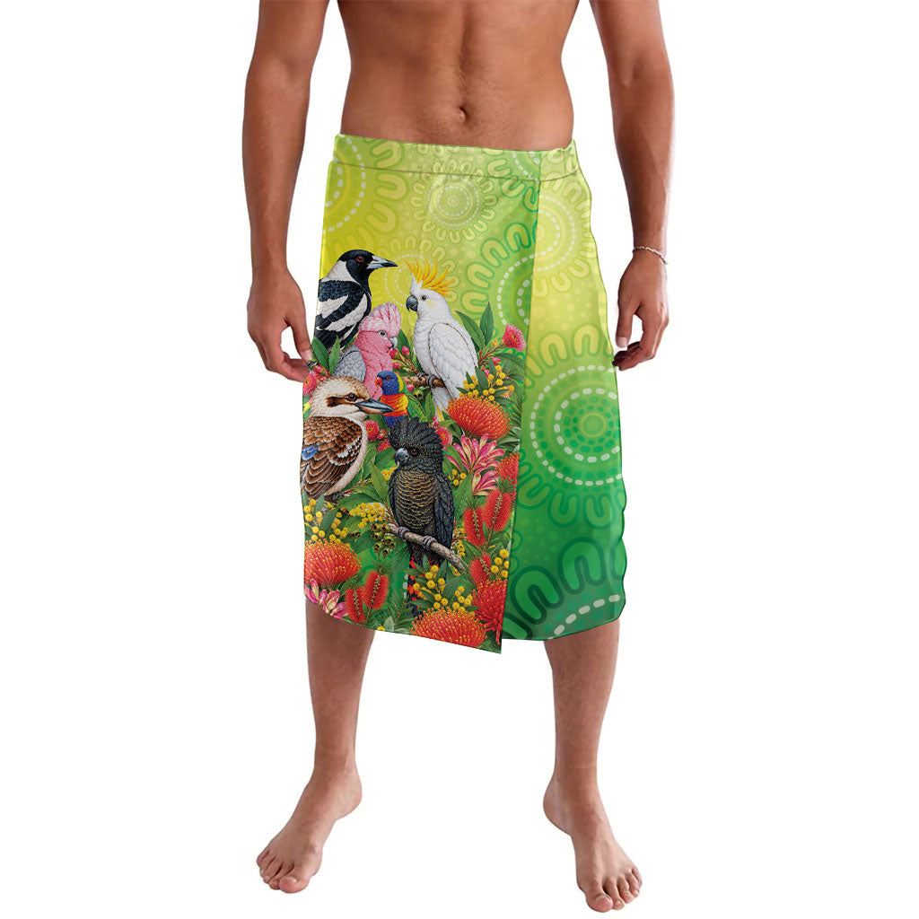 Australian Native Birds Lavalava Art Dot Painting Pattern