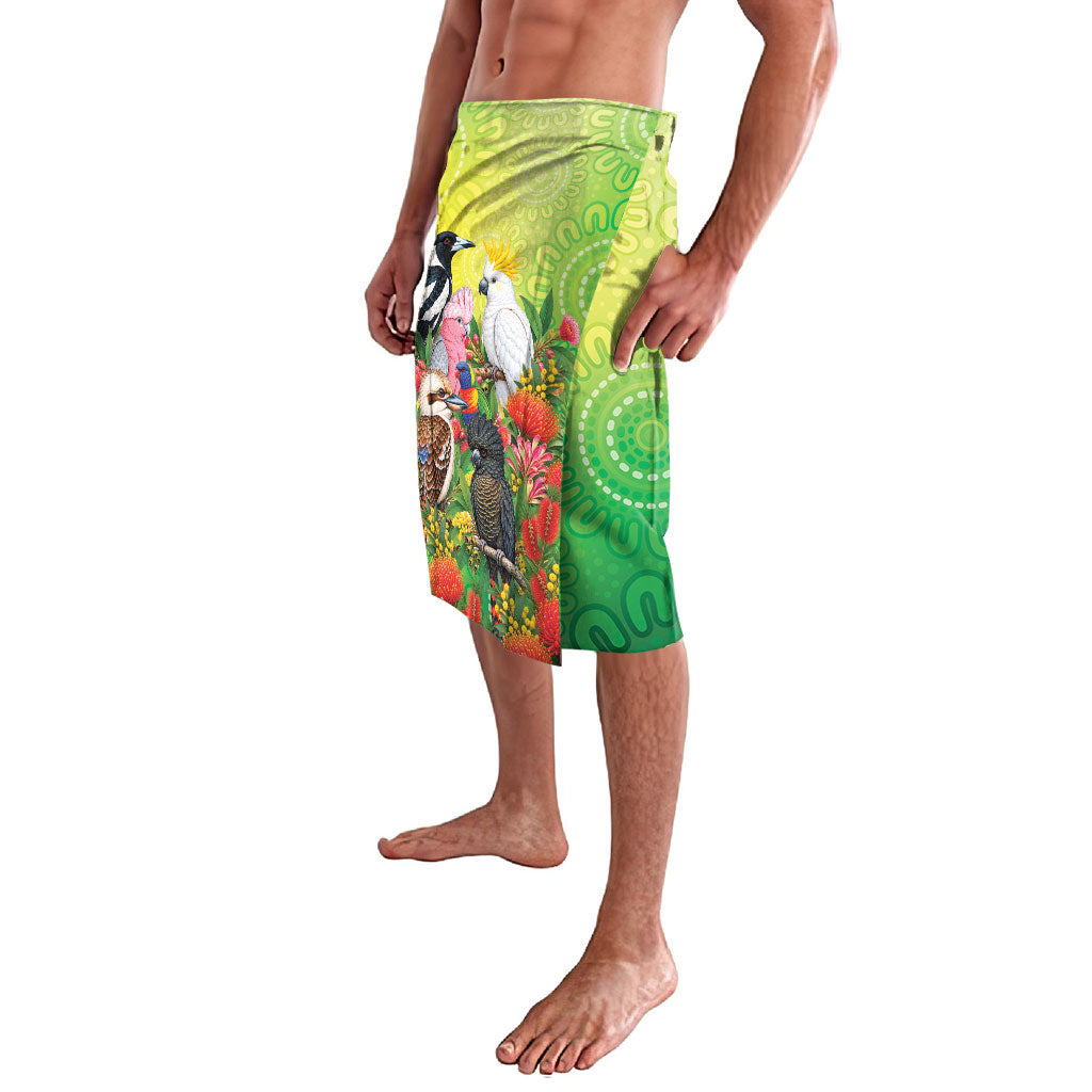 Australian Native Birds Lavalava Art Dot Painting Pattern
