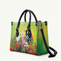 Australian Native Birds Leather Bag Art Dot Painting Pattern