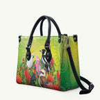 Australian Native Birds Leather Bag Art Dot Painting Pattern
