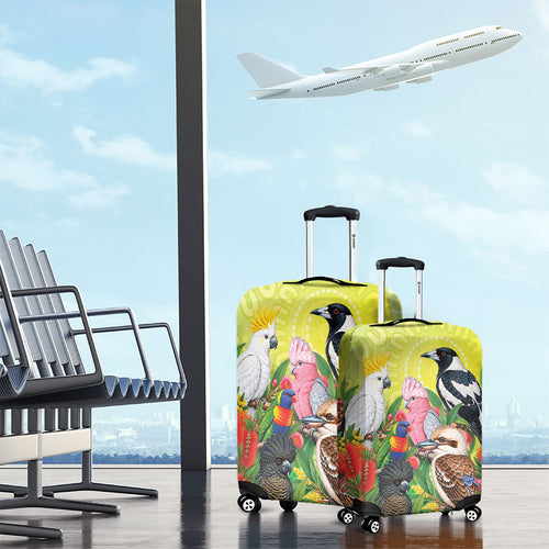 Australian Native Birds Luggage Cover Art Dot Painting Pattern