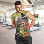Australian Native Birds Men Tank Top Art Dot Painting Pattern