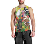 Australian Native Birds Men Tank Top Art Dot Painting Pattern
