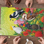 Australian Native Birds Puzzle Art Dot Painting Pattern
