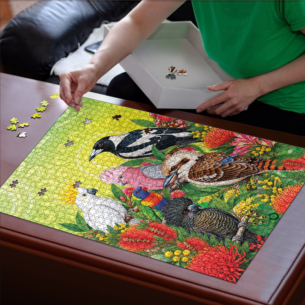 Australian Native Birds Puzzle Art Dot Painting Pattern
