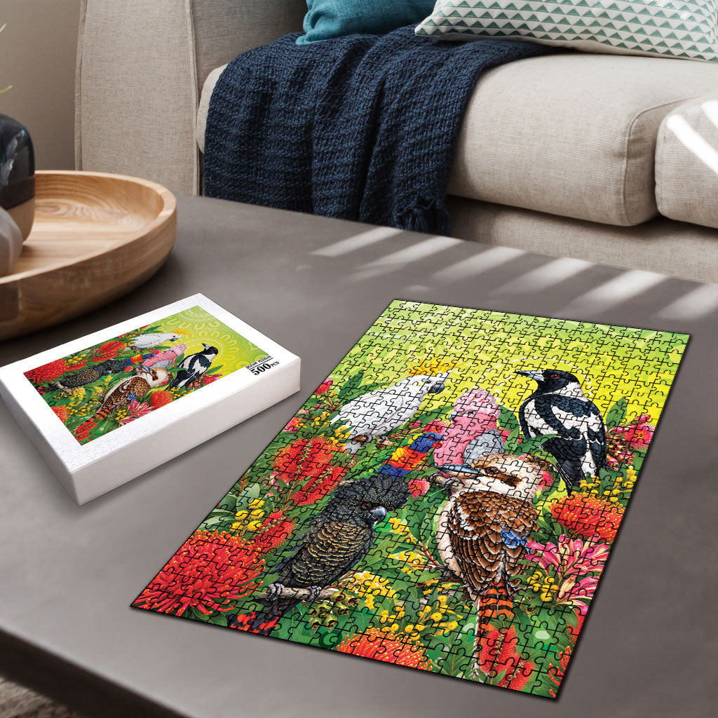Australian Native Birds Puzzle Art Dot Painting Pattern