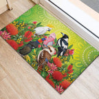 Australian Native Birds Rubber Doormat Art Dot Painting Pattern