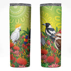 Australian Native Birds Skinny Tumbler Art Dot Painting Pattern