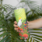 Australian Native Birds Skinny Tumbler Art Dot Painting Pattern