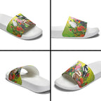 Australian Native Birds Slide Sandals Art Dot Painting Pattern