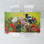 Australian Native Birds Tablecloth Art Dot Painting Pattern