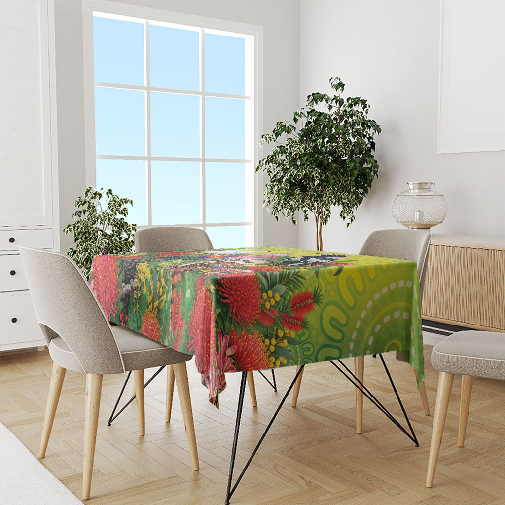 Australian Native Birds Tablecloth Art Dot Painting Pattern