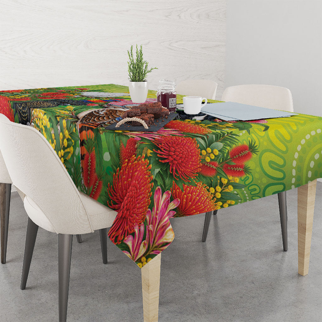 Australian Native Birds Tablecloth Art Dot Painting Pattern