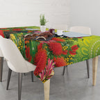 Australian Native Birds Tablecloth Art Dot Painting Pattern