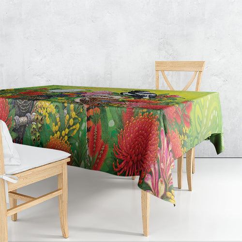 Australian Native Birds Tablecloth Art Dot Painting Pattern