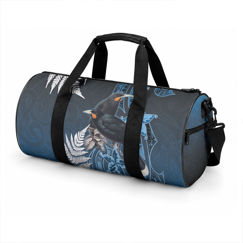 New Zealand Huia Bird Duffle Bag Aotearoa Maori Pattern