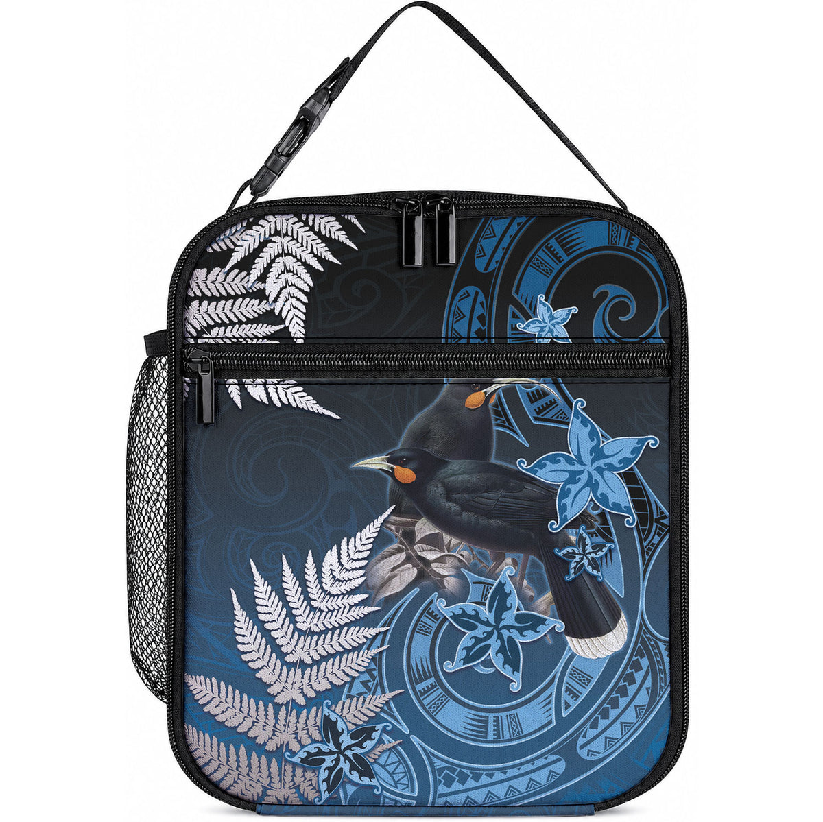 New Zealand Huia Bird Lunch Bag Aotearoa Maori Pattern