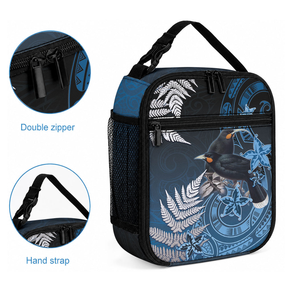 New Zealand Huia Bird Lunch Bag Aotearoa Maori Pattern