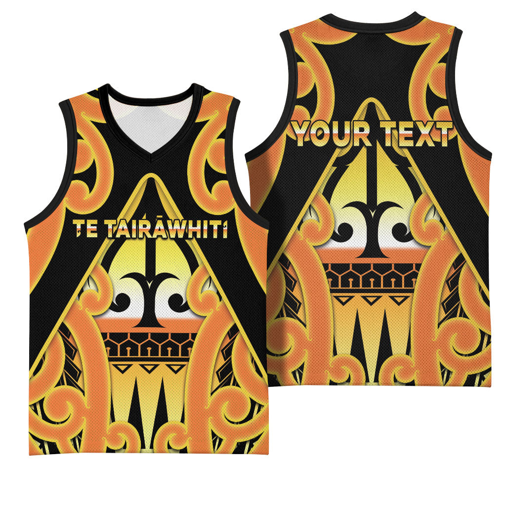 Personalised New Zealand Te Tairawhiti Basketball Jersey Maori Koru Pattern
