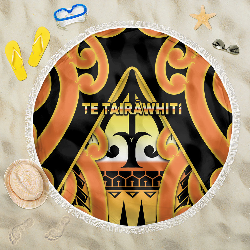 New Zealand Te Tairawhiti Beach Blanket Maori Koru Pattern