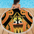 New Zealand Te Tairawhiti Beach Blanket Maori Koru Pattern