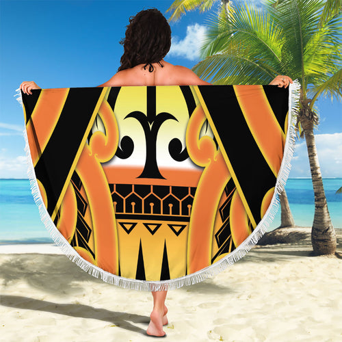 New Zealand Te Tairawhiti Beach Blanket Maori Koru Pattern
