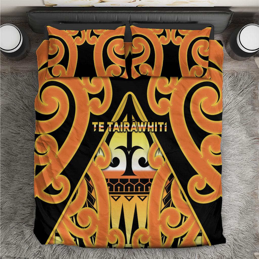 New Zealand Te Tairawhiti Bedding Set Maori Koru Pattern