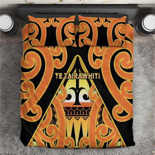 New Zealand Te Tairawhiti Bedding Set Maori Koru Pattern