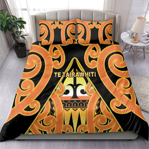 New Zealand Te Tairawhiti Bedding Set Maori Koru Pattern
