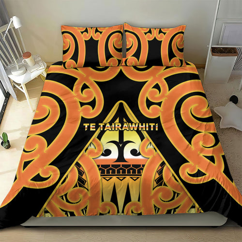 New Zealand Te Tairawhiti Bedding Set Maori Koru Pattern