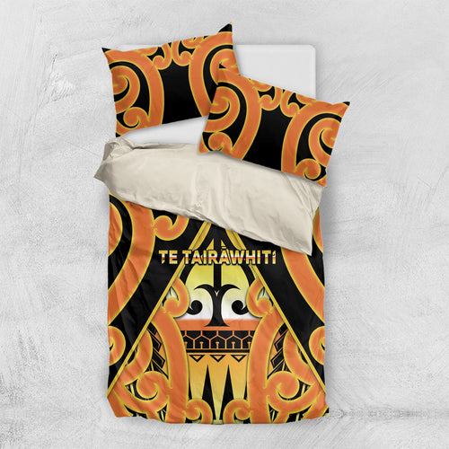 New Zealand Te Tairawhiti Bedding Set Maori Koru Pattern