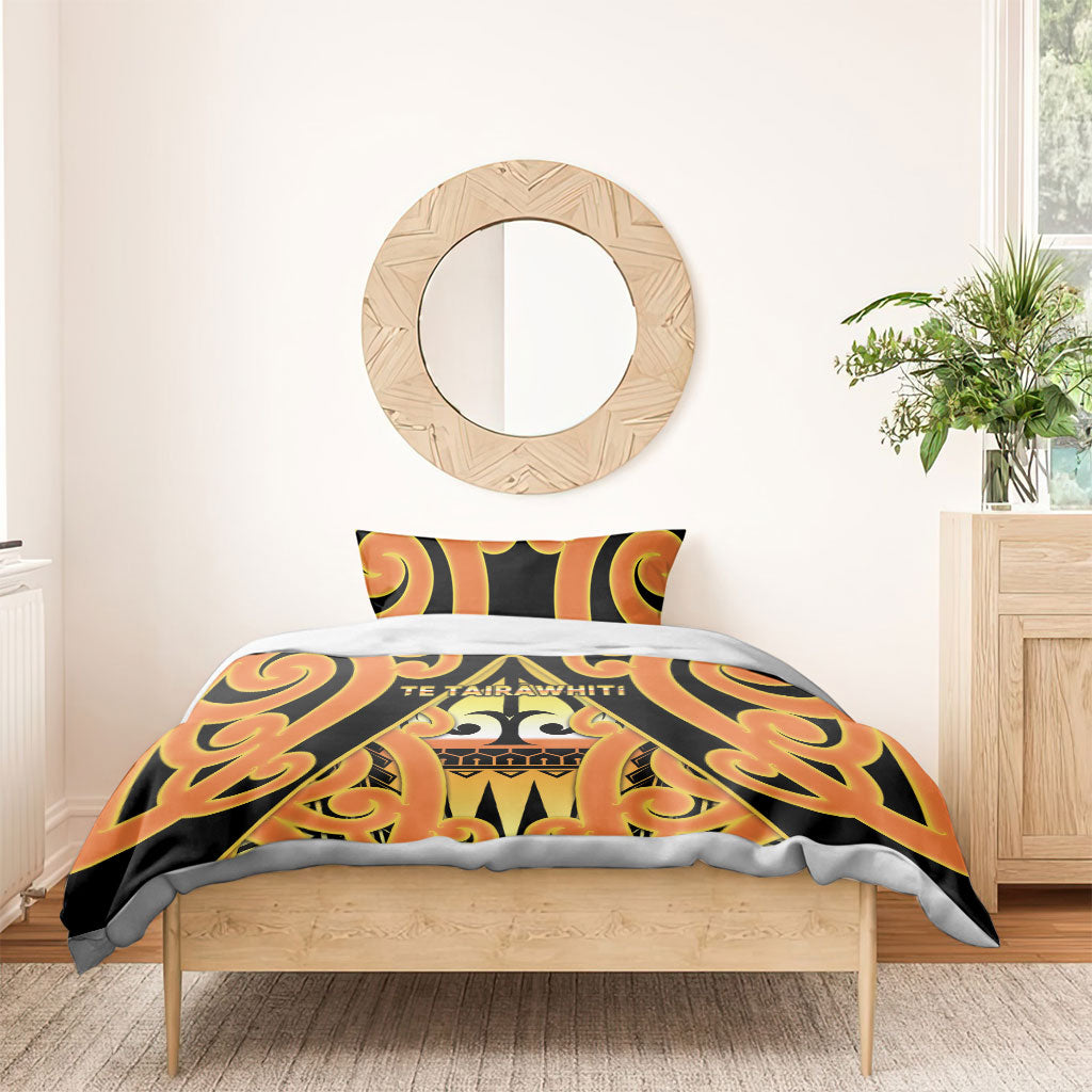 New Zealand Te Tairawhiti Bedding Set Maori Koru Pattern