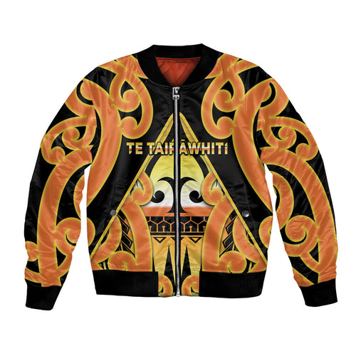 Personalised New Zealand Te Tairawhiti Bomber Jacket Maori Koru Pattern