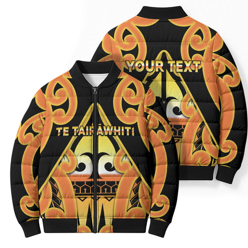 Personalised New Zealand Te Tairawhiti Bomber Puffer Jacket Maori Koru Pattern