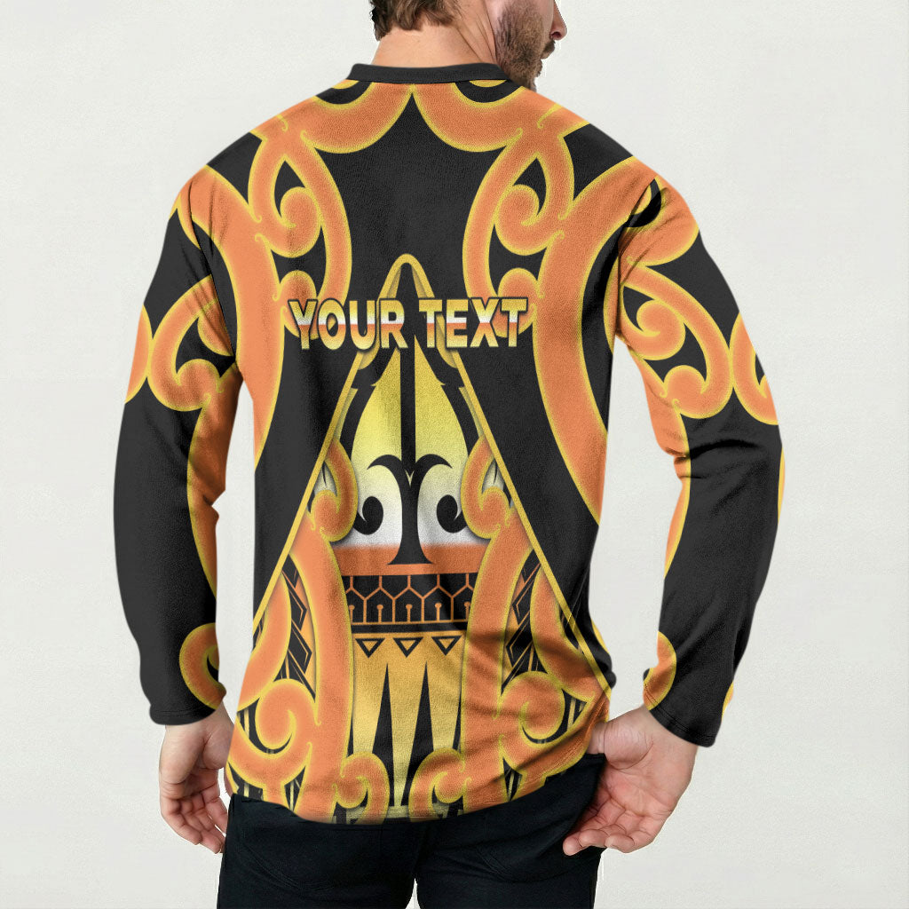Personalised New Zealand Te Tairawhiti Button Sweatshirt Maori Koru Pattern