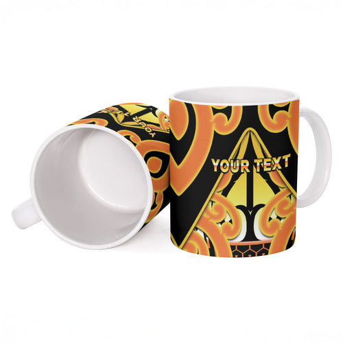 Personalised New Zealand Te Tairawhiti Ceramic Mug Maori Koru Pattern